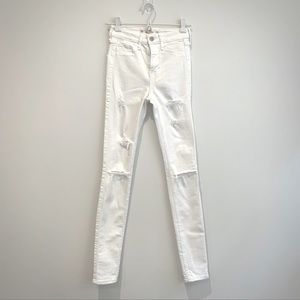 Hollister white skinny jeans - size 00R